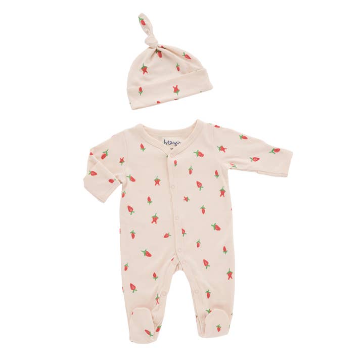 Strawberry Fields Footie for wholesale by Beezu Baby