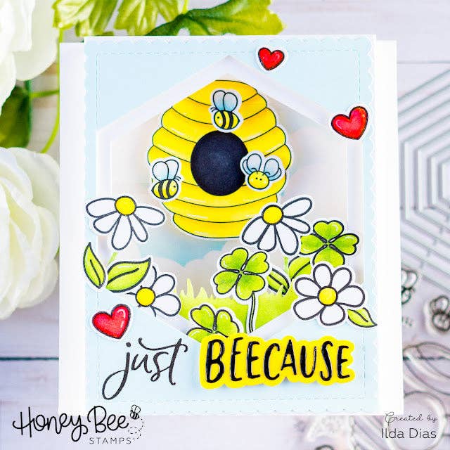 Honey Bee Stamps – wholesale Craft supplies – Busy Bees - Honey Cuts - Coordinating Dies2