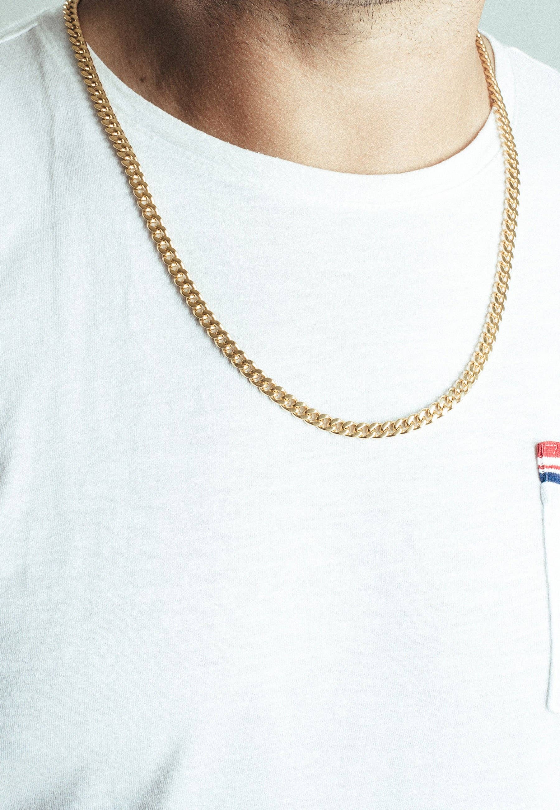 Blackskies - Wholesale Link & Chain Necklace - Fibra Chain Gold - 70cm - 3mm2