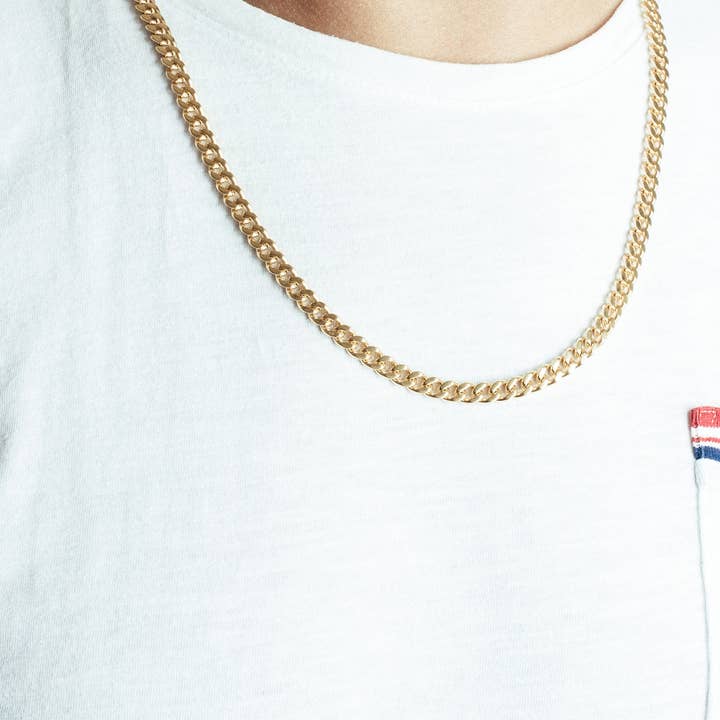 Blackskies - Wholesale Link & Chain Necklace - Fibra Chain Gold - 70cm - 3mm2