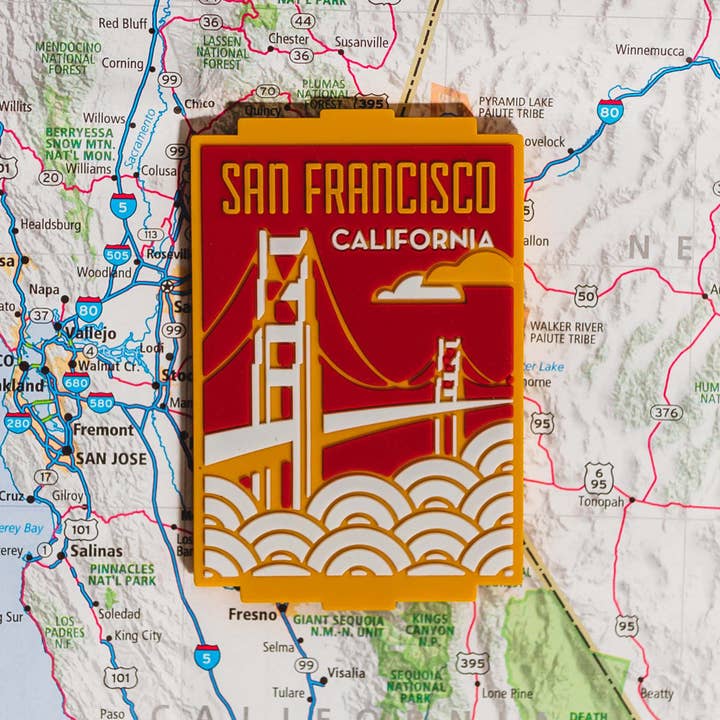 San Francisco California PVC Fridge Magnet for wholesale by Vagabond Heart