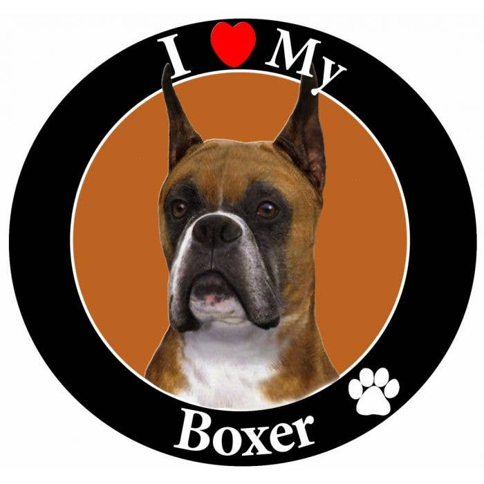 Boxer, imán de círculo recortado para venta al por mayor de E&S Pets