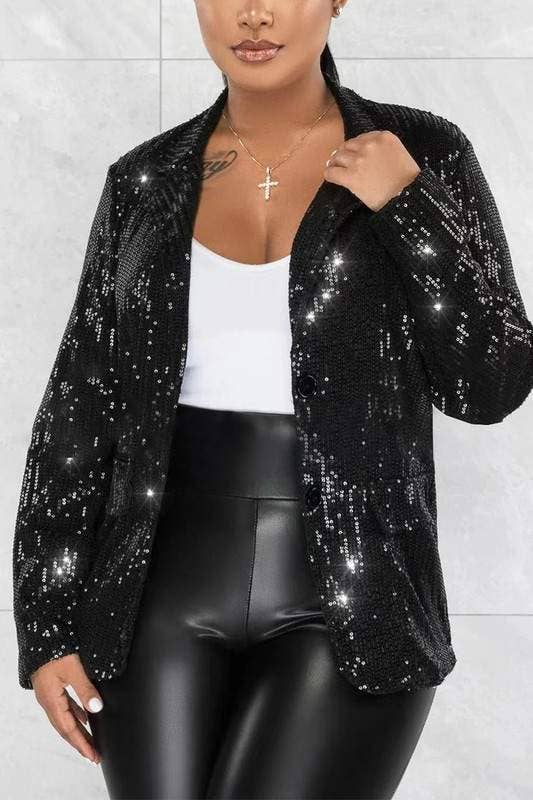 Queen Fashion - Wholesale Blazer - Women's - sequins blazer jacket6