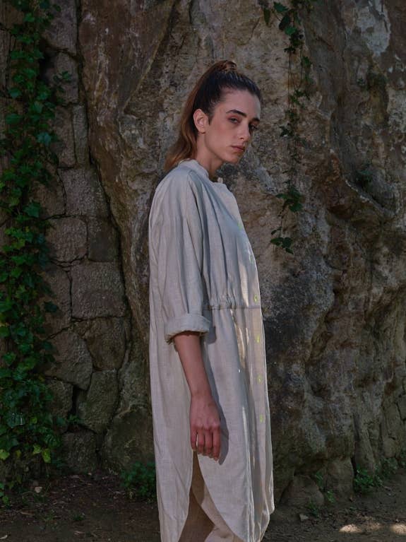 706 Vestido-camisa TRÉVOL em Lona Orgânica de Linho por atacado de CECILIA SÖRENSEN