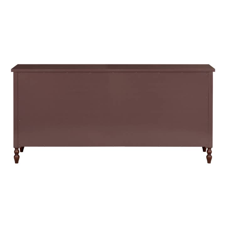 Olliix - Wholesale Cabinet - 70"W 6-Drawer Large Spindle Wood Dresser, Morocco Brown *8