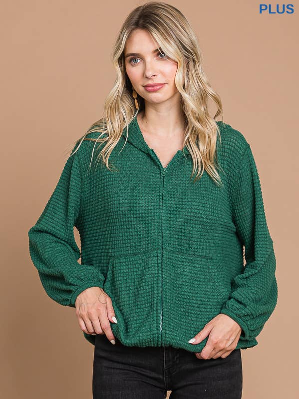 CHH1816LX - ZIP-UP HOODIE LSLV REVERSE STITCH TOP for wholesale by Culture Code