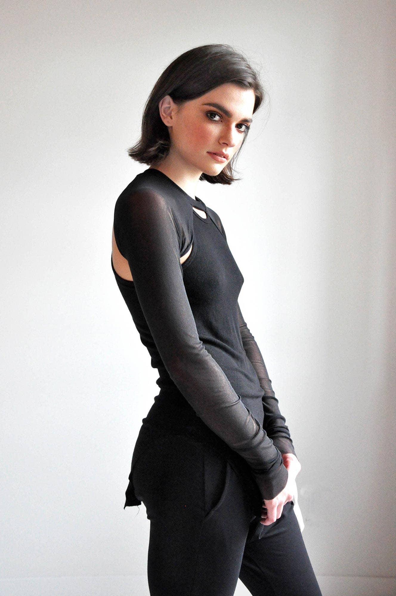 BLACK Mesh Ayla Shrug for wholesale on Faire5