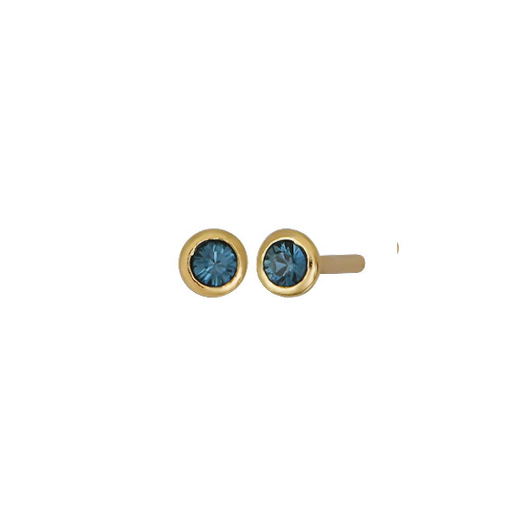 The Land of Salt - Wholesale Stud/Post Earrings - Birthstone Stud Earrings in Gold - Choose Stone9