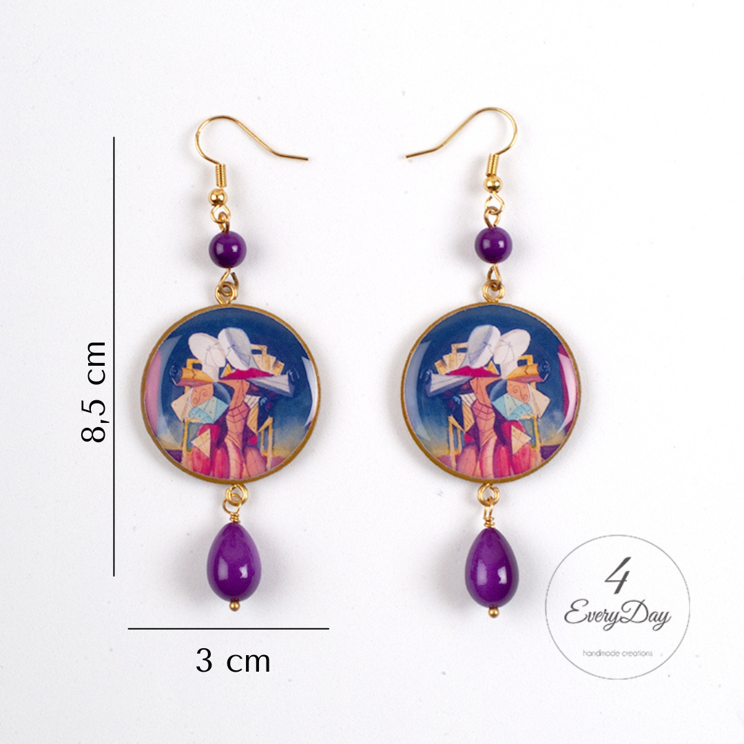 4everyday Handmade - Wholesale Dangle Earrings - Wood and Resin Earrings - Ettore and Andromeda De Chirico1