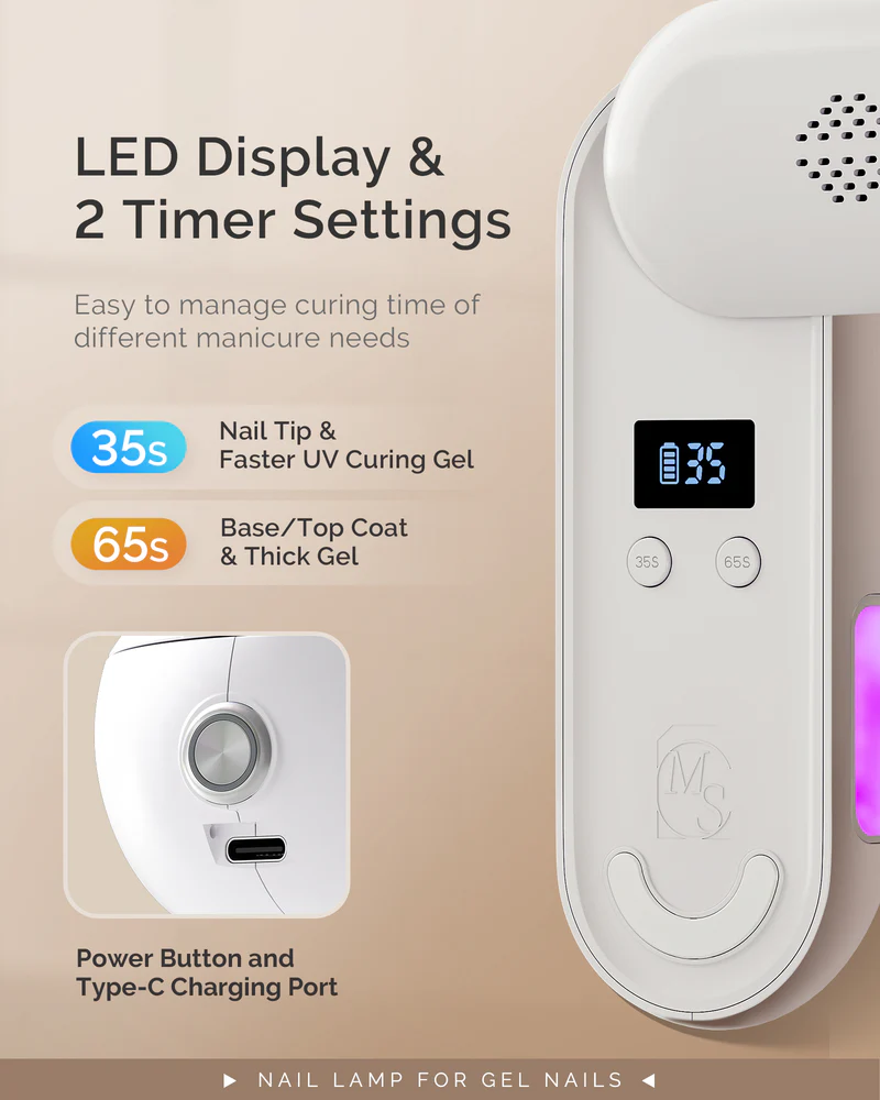 MELODYSUSIE - Wholesale Electronic Skincare Device - P-Plus20F UV Protection Rechargeable UV/LED Nail Lamp5