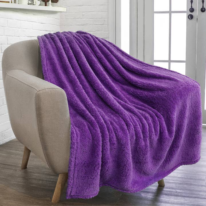 Pavilia - Wholesale Throw Blanket - Plush Shaggy Sherpa Blanket17