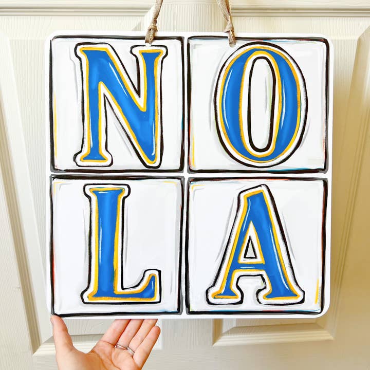 Home Malone - Wholesale Door Hanger - NOLA Street Tiles Door Hanger- New Orleans Outdoor Decor2
