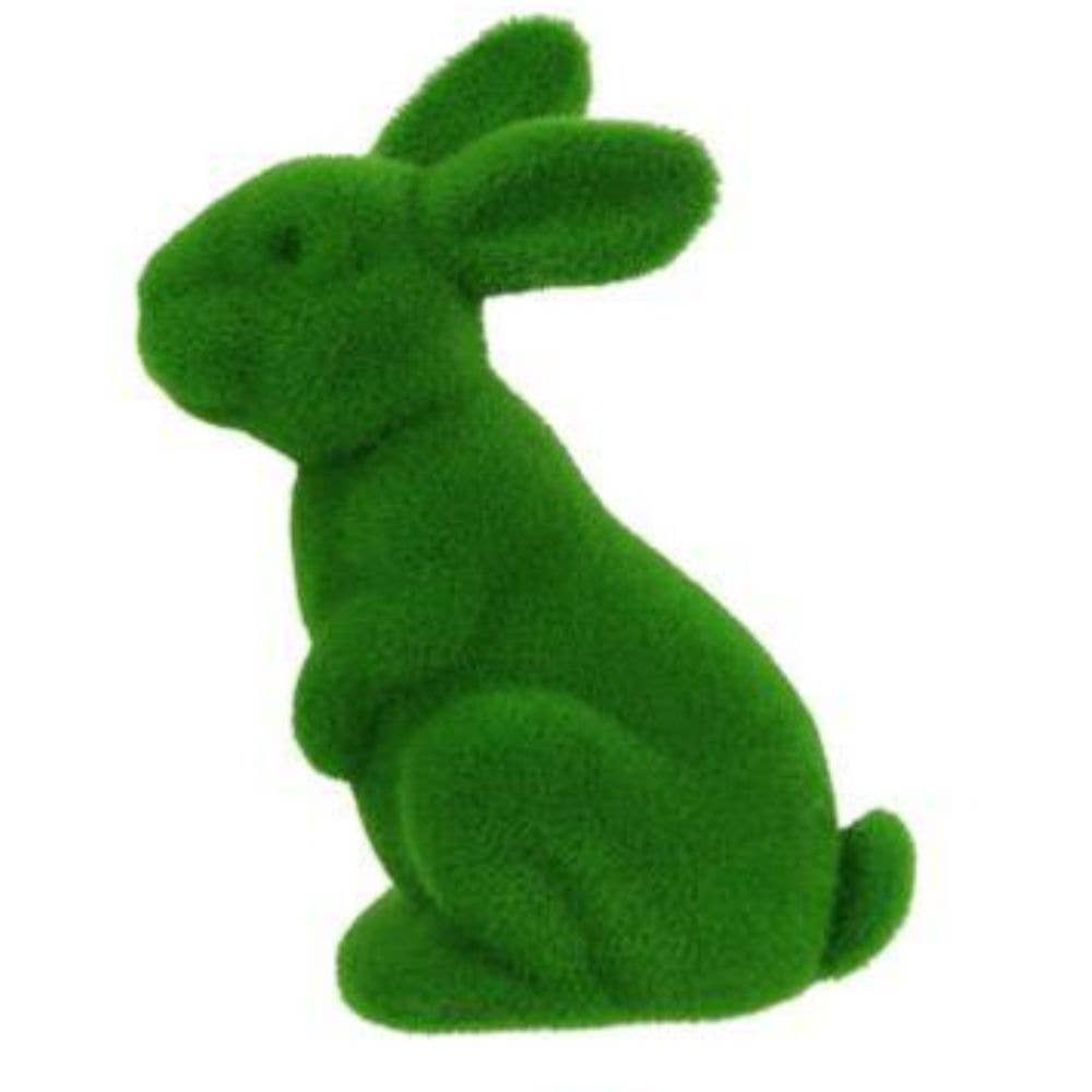 Trendy tree - Vente Figurine décorative - Lapin assis floqué de 11,5 po H x 7 po L, 6 assortis, violet, rose1