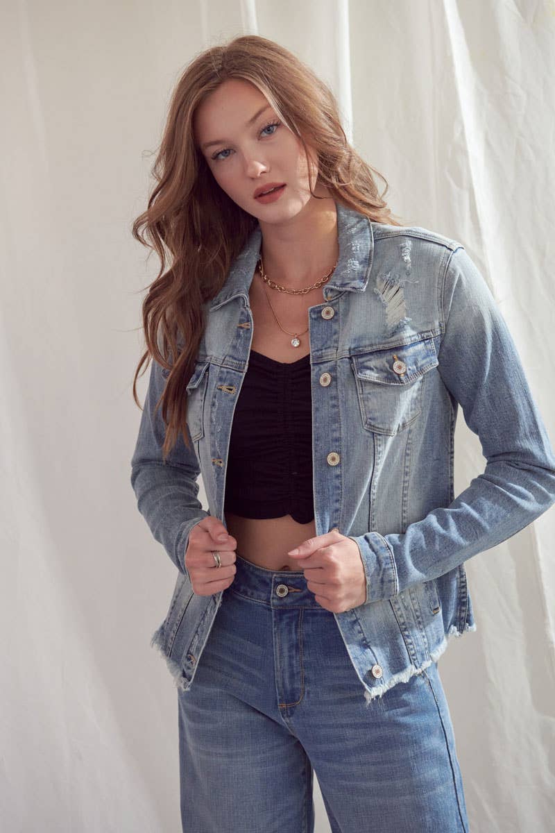 plain jean jacket wholesale