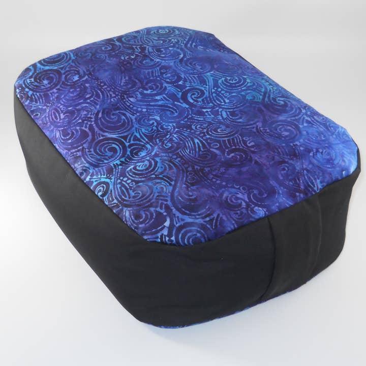 Deep Breath Designs, LLC - Wholesale Meditation Supplies - MEDITATION CUSHION BATIK organic buckwheat support Zafu yoga