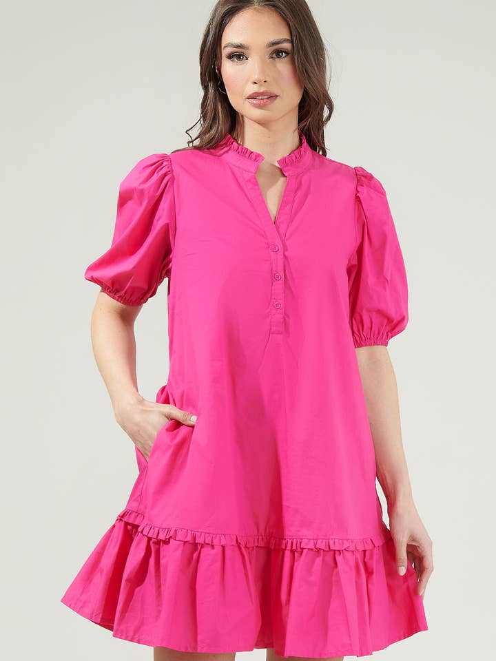 Sugarlips - Wholesale Dress - Women's - Sasha Split Neck Shift Mini Dress9