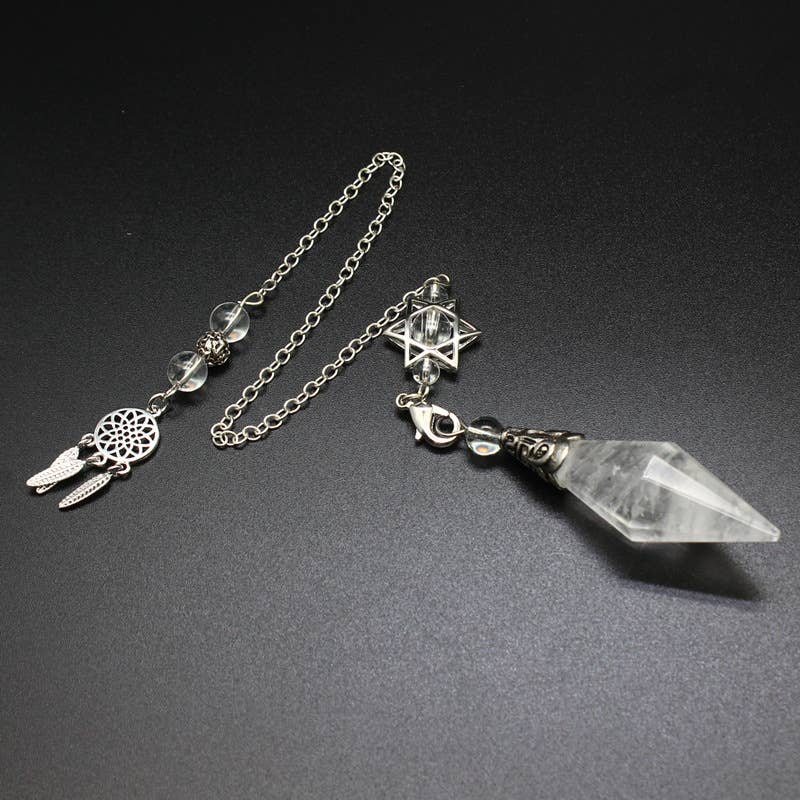 Gemcohub - Vente Attrape-rêve - Pendentif attrape-rêves à pendule double diamant2