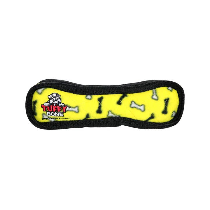Tuffy Dog Toys - VIP Products – Engroshandel Legetøj - Hund – Tuffy medium rød ring og gul knogle 2-pakke, holdbart hundelegetøj