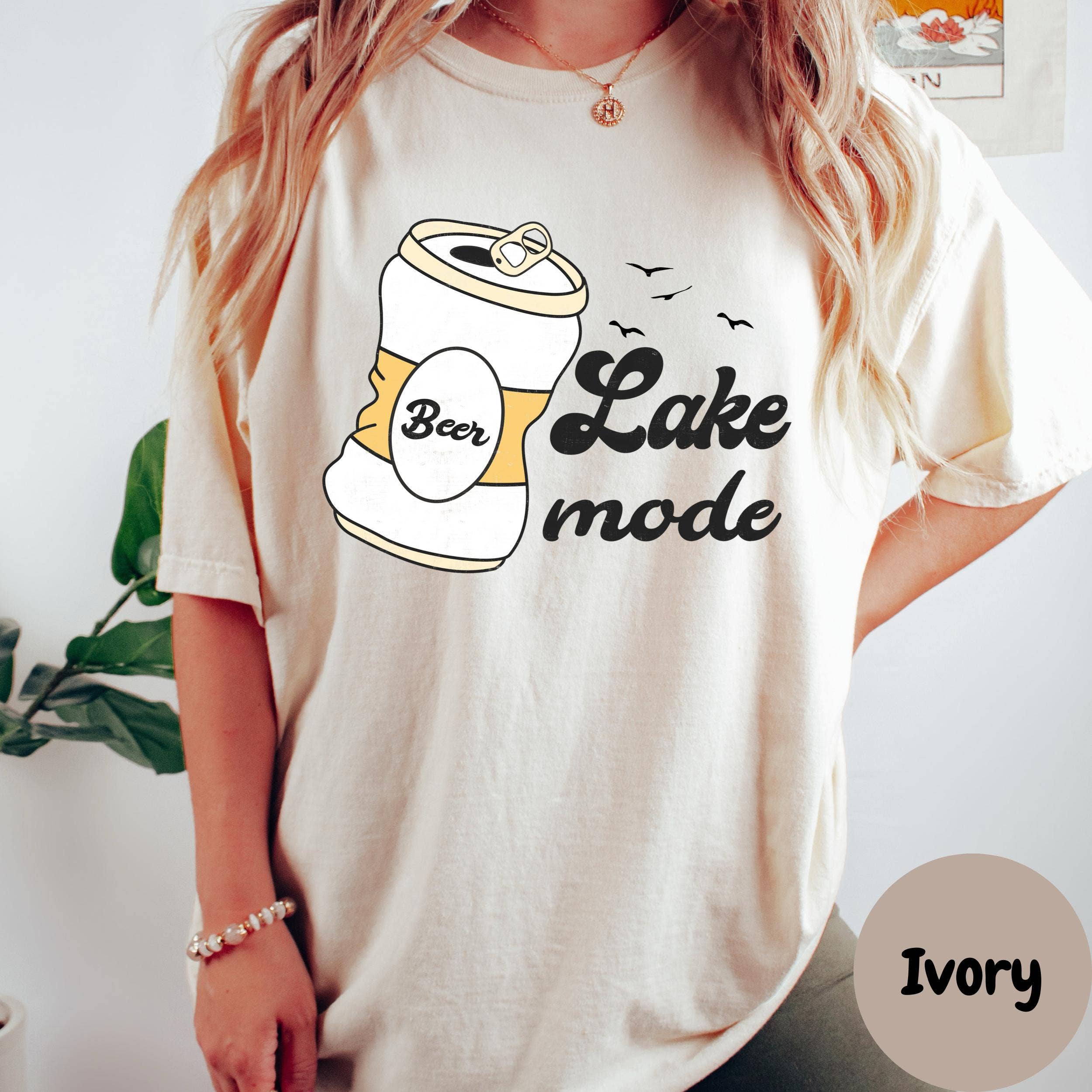 Epic Life  - Designed - Wholesale Screen Printed T-Shirt - Women's - Lake Mode Beer Shirt, Comfort Colors® Shirt, Summer Lake Life Tee, Chill Beer Graphic Shirt, Weekend Cabin Shirt, Funny Vacation Shirt2