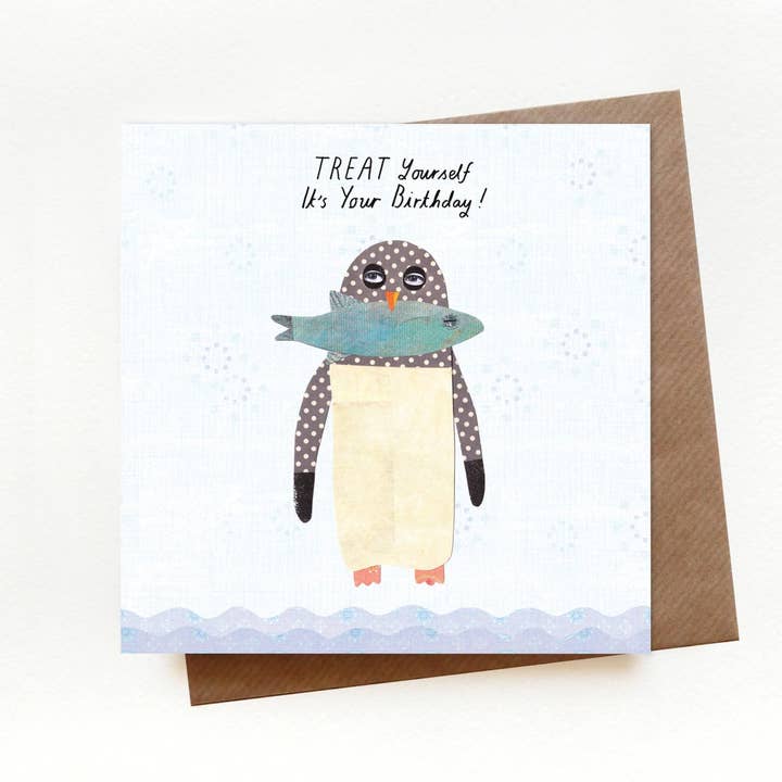 Birthday Penguin Card for wholesale by Paperwhale Cards & Paper Goods