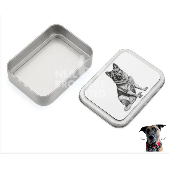 Storms Style - Wholesale Pet Treat Jar - Dog - Black and Grey Small Dog Metal Treat Tin - lots of breeds33