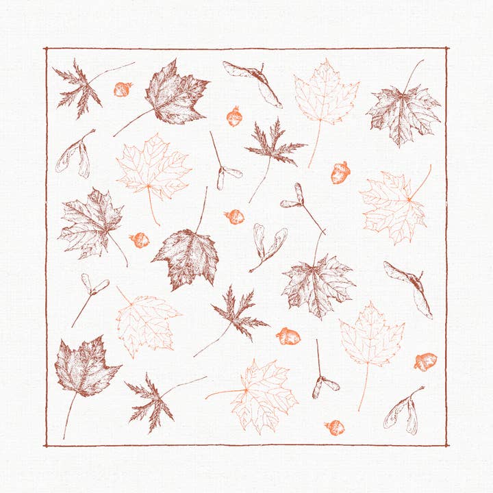 Leaves 100% Cotton Tea Towel for wholesale by Petits Mots