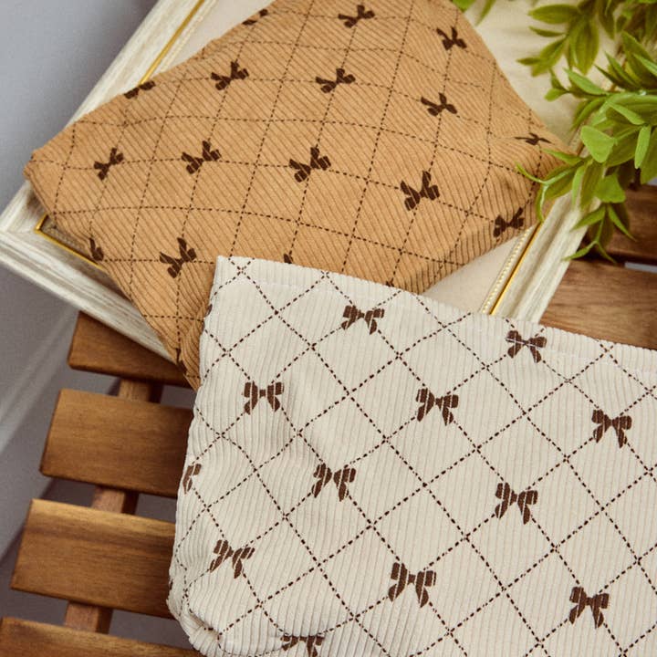 BYREN | ÉLINE L'ATELIER - Wholesale Toiletry Bag - Women's - Bow tie pattern pouch CY203-204JH2