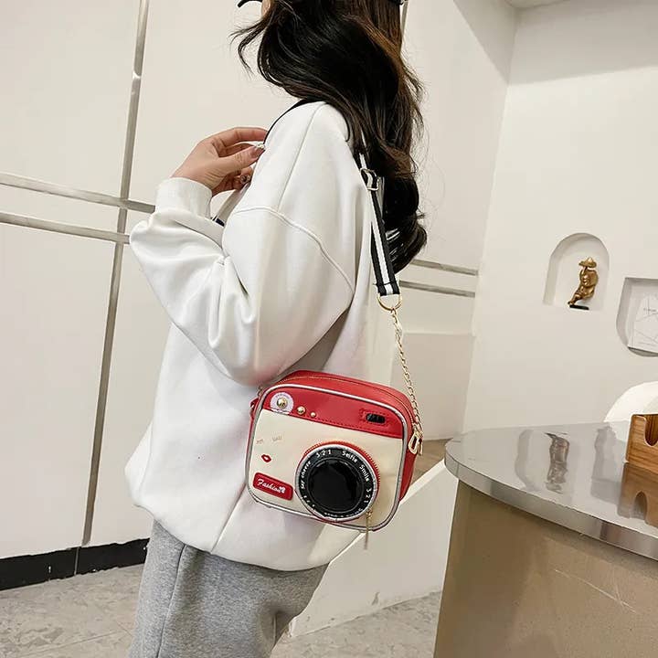 Sweet Cherry Sky - Wholesale Crossbody Bag - Women's - Fun Camera Shaped Handbag Purse3