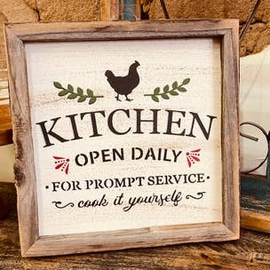 Funny Kitchen Farmhouse Sign for wholesale by Reclaimed Woodworks Home Decor