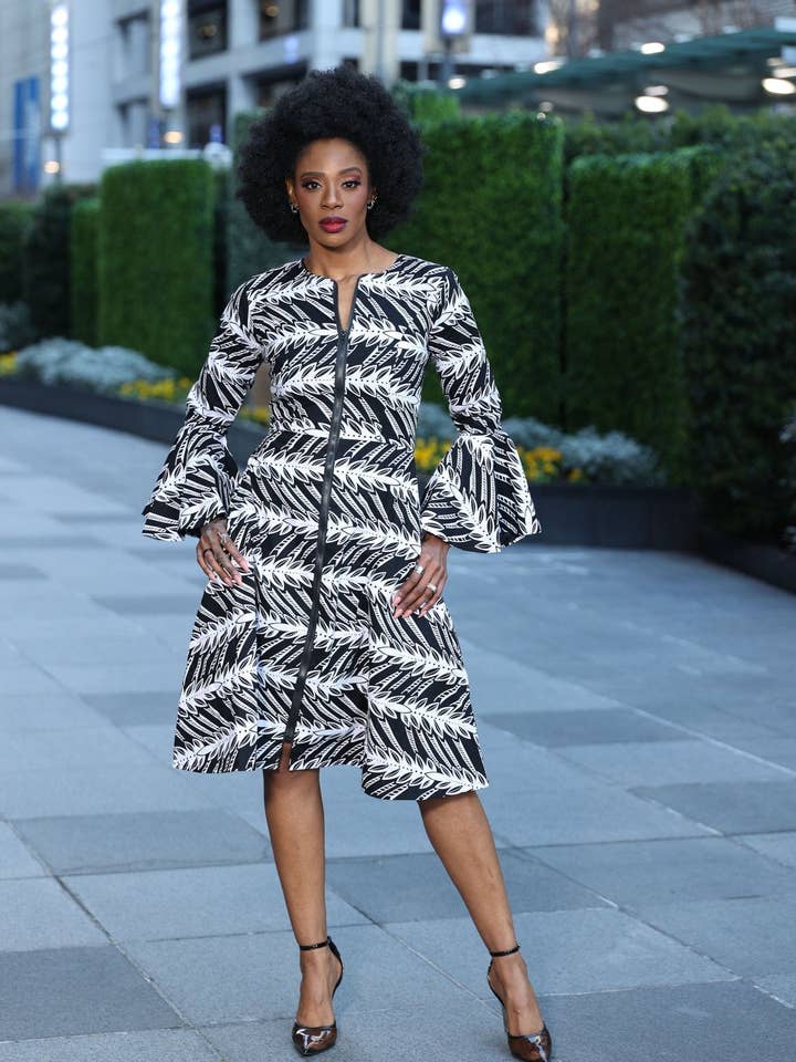 Ponmile African Print Jacket Dress for wholesale by Ray Darten