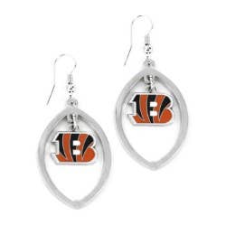 NFL Cincinnati Bengals Football Cutout Earrings for wholesale by Aminco USA