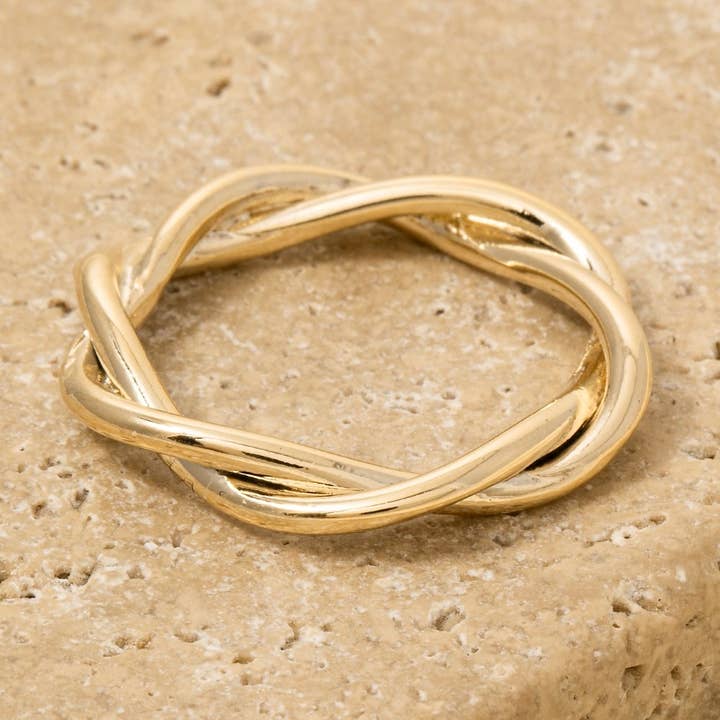 Simple Woven Bands Band Ring for wholesale by Anarchy Street