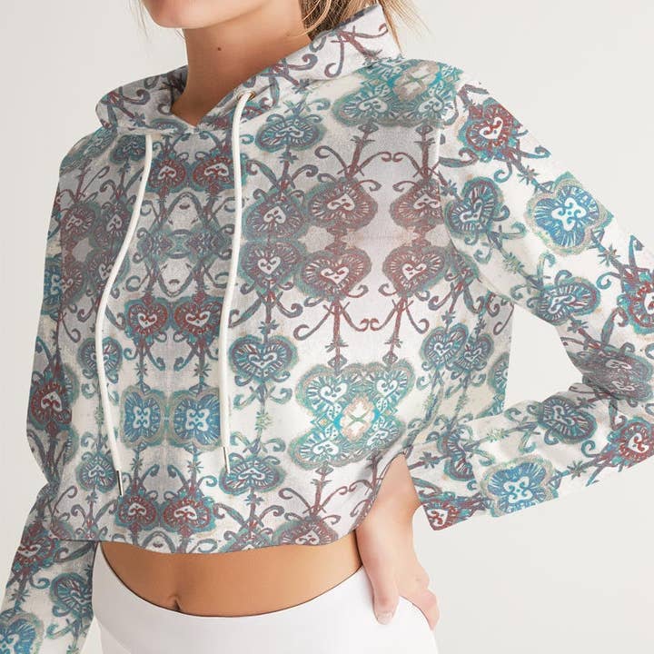 Sorella Bella Cropped Hoodie voor dames voor wholesale door Fridge Art Boutique