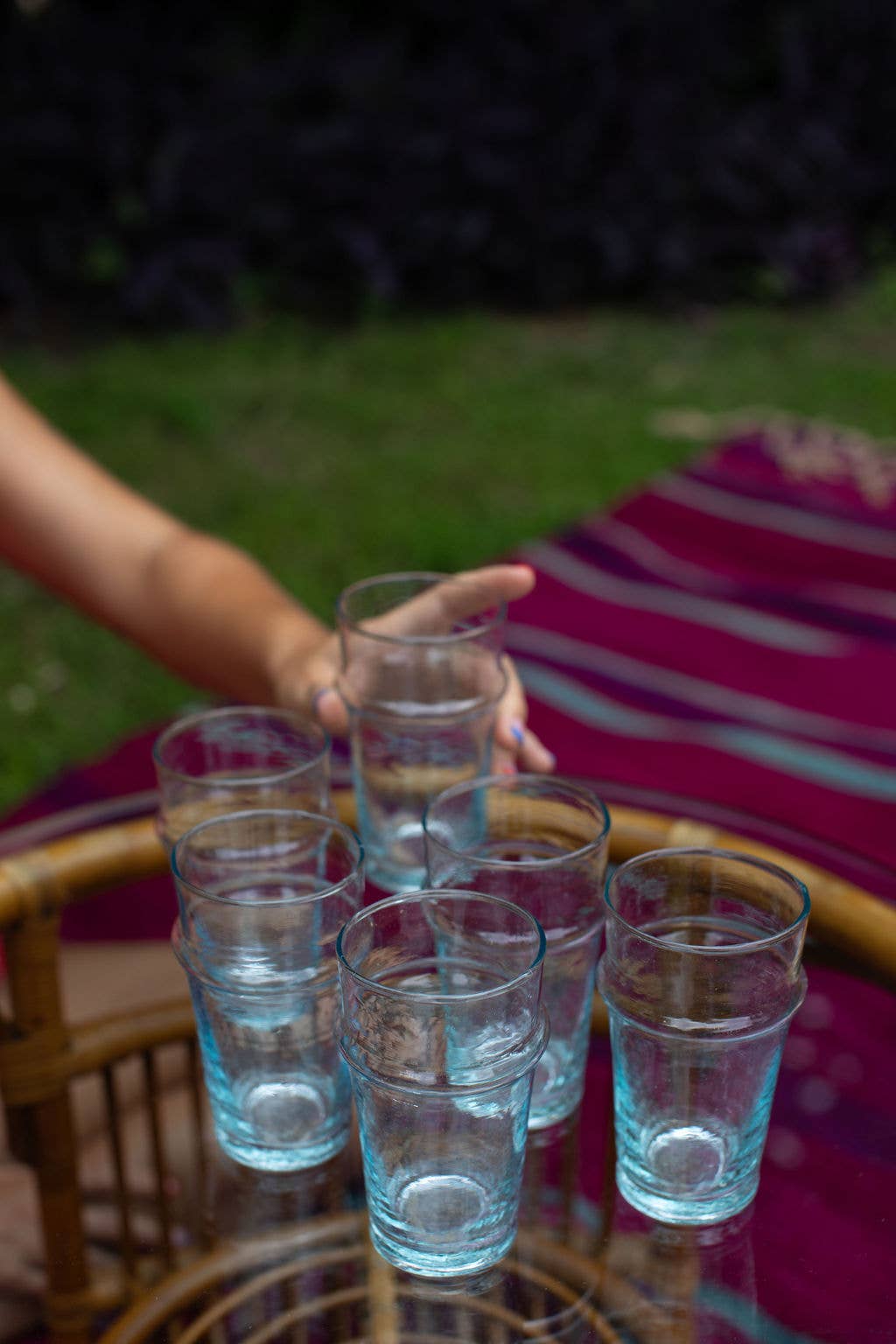 Voyage - Wholesale Drinking Glass/Cup - Moroccan Crystal Blue Glass (24)2