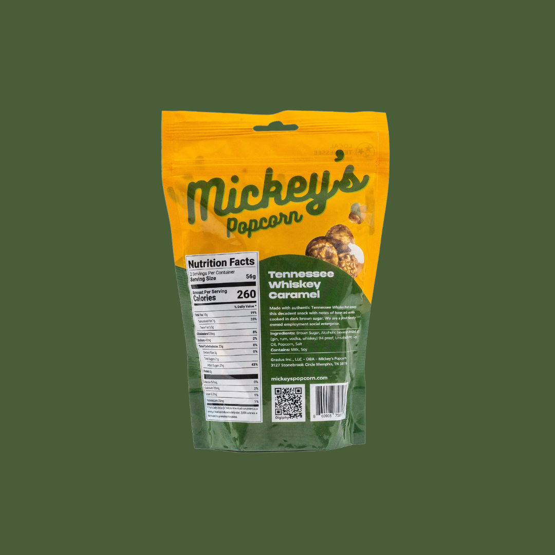 Mickey’s Popcorn - Wholesale Popcorn - Tennessee Whiskey Caramel: Gourmet Popcorn, Small Batch1