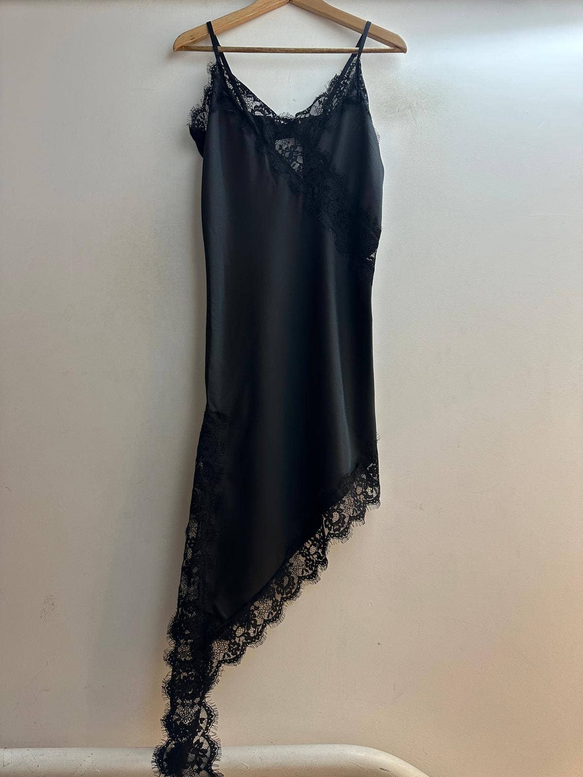 LORIANE - Wholesale Dress - Women's - 11221 Asymmetrical Short Strap Satin Dress3