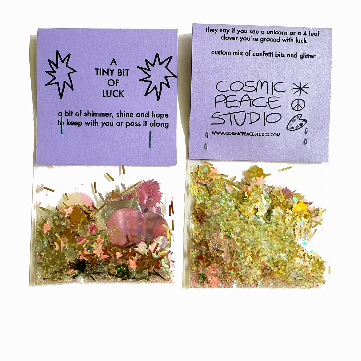 Cosmic Peace Studio - Wholesale Party Favor - A TINY BIT OF LUCK CONFETTI PACK2