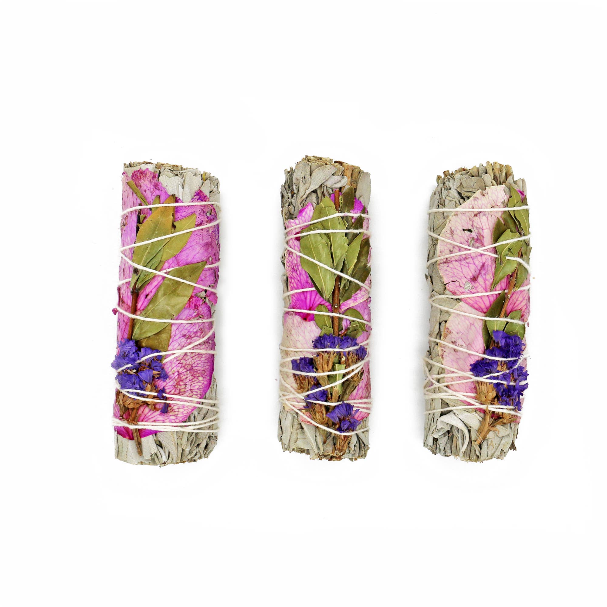 Designs by Deekay Inc. - Wholesale Sage bundle - 'Meadow Fresh' Floral White Sage Smudge Stick (4 in.)3