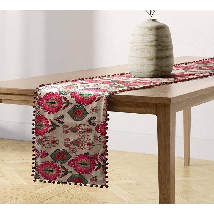 Mystifying Dazzle 94"x14" Micro Velvet Bed and Table Runner for wholesale by India Circus