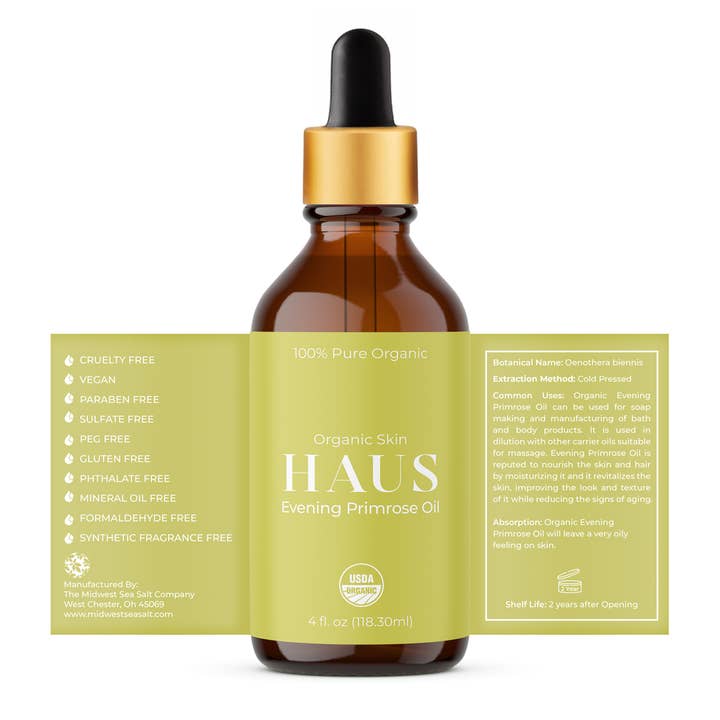 The Midwest Sea Salt Company - Wholesale Bath/body oil - Organic Evening Primrose Carrier Oil - 4oz1