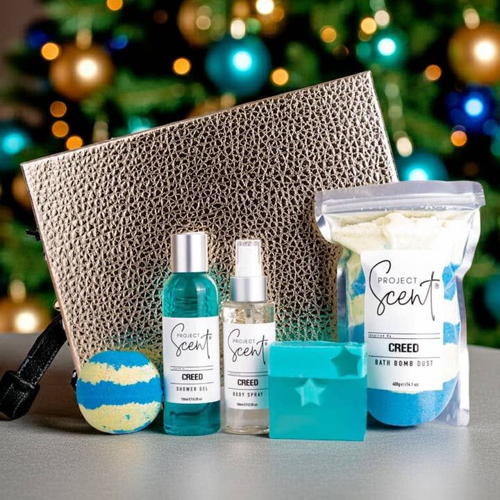 Men’s Christmas Gift Set – Bath Dust, Shower Gel & Body Spray Collection for wholesale by Project Scent