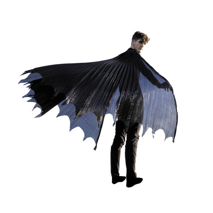 Party Pro - Wholesale Costume - Unisex - ADULT SIZE BLACK WING CAPES2