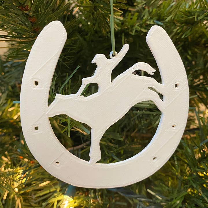 Cowboy 114 Ornament - Acryl (weiß) für den Großhandel von Economy Ornament