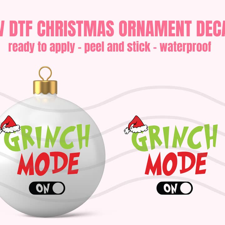 Adornos navideños UV DTF #003 para venta al por mayor de One Stop Cups