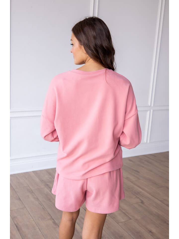 So Snuggly Pink Overload Lounge Wear Set for wholesale on Faire