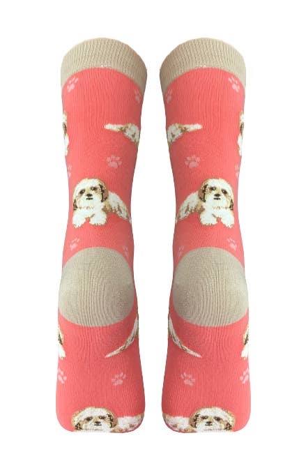 E&S Pets – Großhandel Socken - Unisex – Shih Tzu Tan & White Socken – Lustige Hundesocken – Unisex3