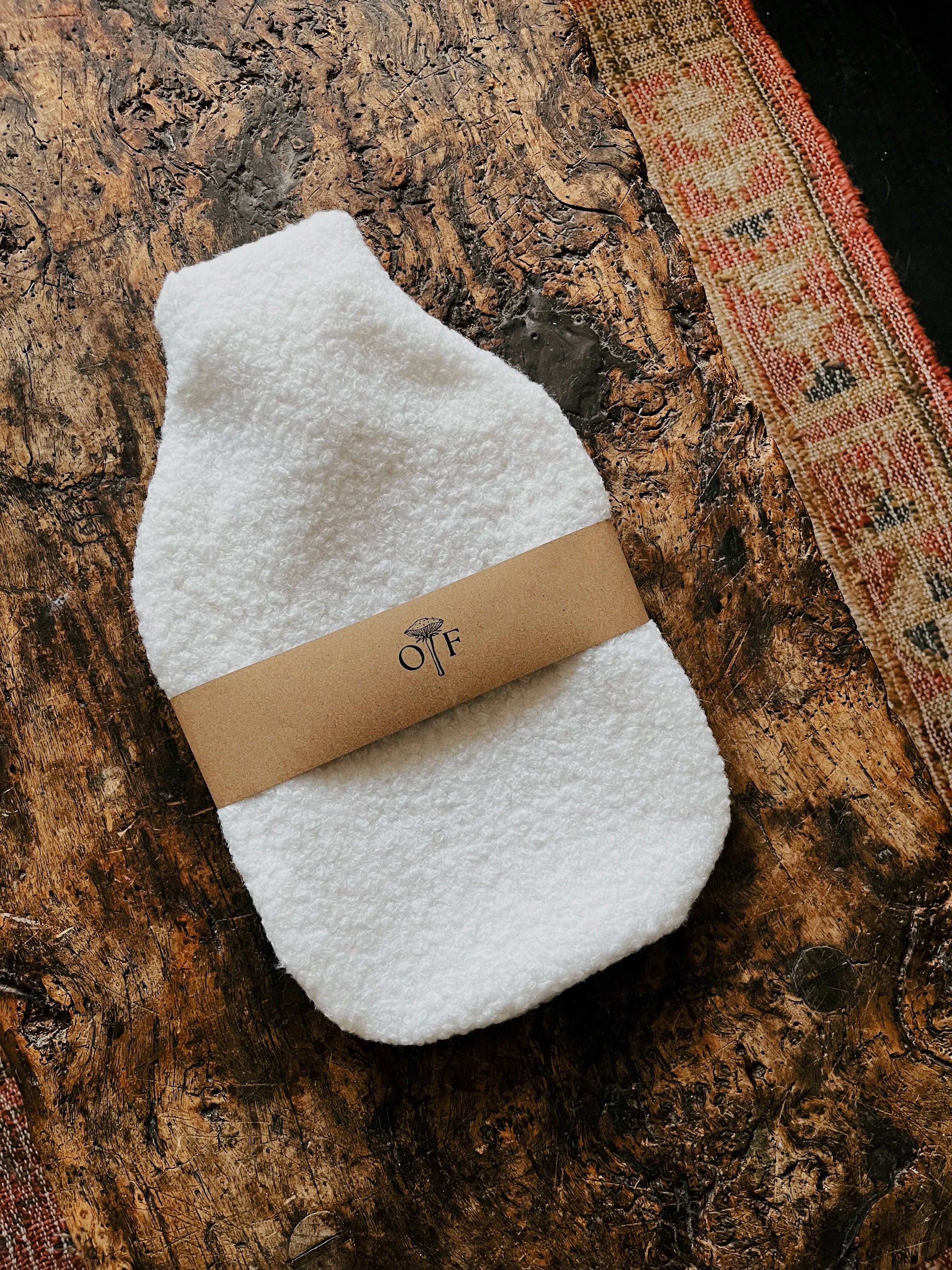 Orla & Fern – wholesale Hot/cold compress – Hot water bottle - Boucle wool - White0