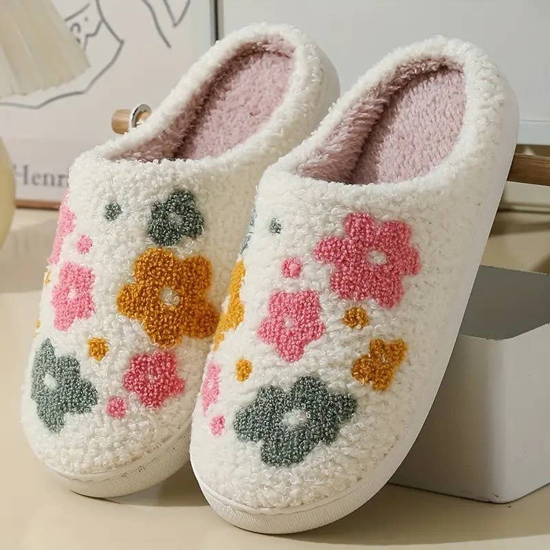 JOSSLYN by wall to wall – Engroshandel Slippers - Dame – Bløde plyssede hjemmesko med svampe, hjerte eller regnbue - varme og komfortable37
