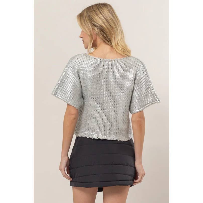 Apolline - Wholesale Knit Sweater - Women's - Metal Coated Knit Sweater8