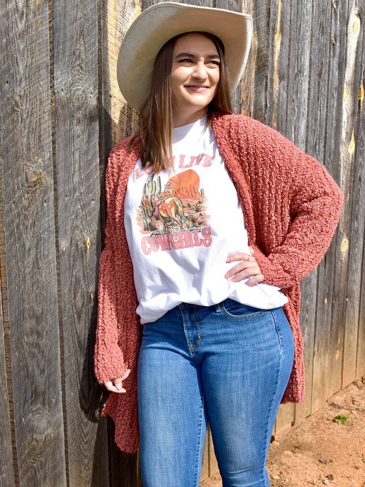 Long Live Cowgirls Tee for wholesale by Dusty Rose Creations